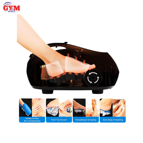 InvoSpa Shiatsu Foot Massager Machine with Heat - Electric Deep Kneading Air Compression Massage - Image 3