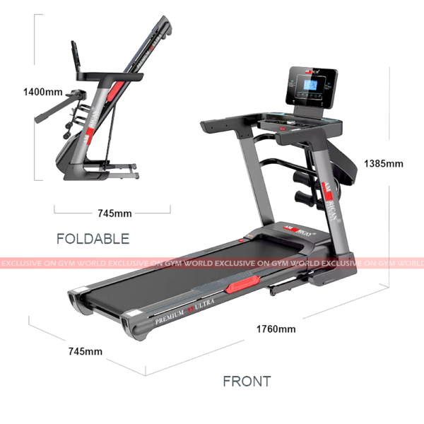 AMERICAN FITNESS PREMIUM A5 ULTRA MULTIFUNCTIONAL MOTORIZED TREADMILL - Image 2