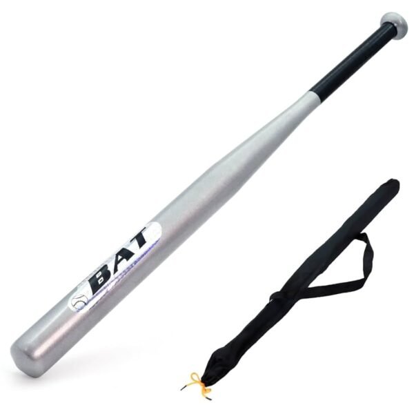 32 SIZE BASEBALL BAT HEAVY FULLY IRON (RED, SILVER, BLACK) WITH BAG - Image 3
