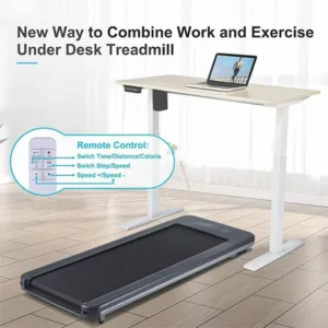 OMA-1010EB – Under Desk Treadmill, Walking Treadmill with Larger Running Surface and Remote Control Special DC Brushless Motor