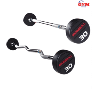 IRONBULL Fixed Rubber Barbell (Straight or Curl Handle) 200Kg-IR4205