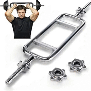 Triceps Bar/Marcy Threaded Solid Chrome Triceps Bar for Weight lifting and Body building
